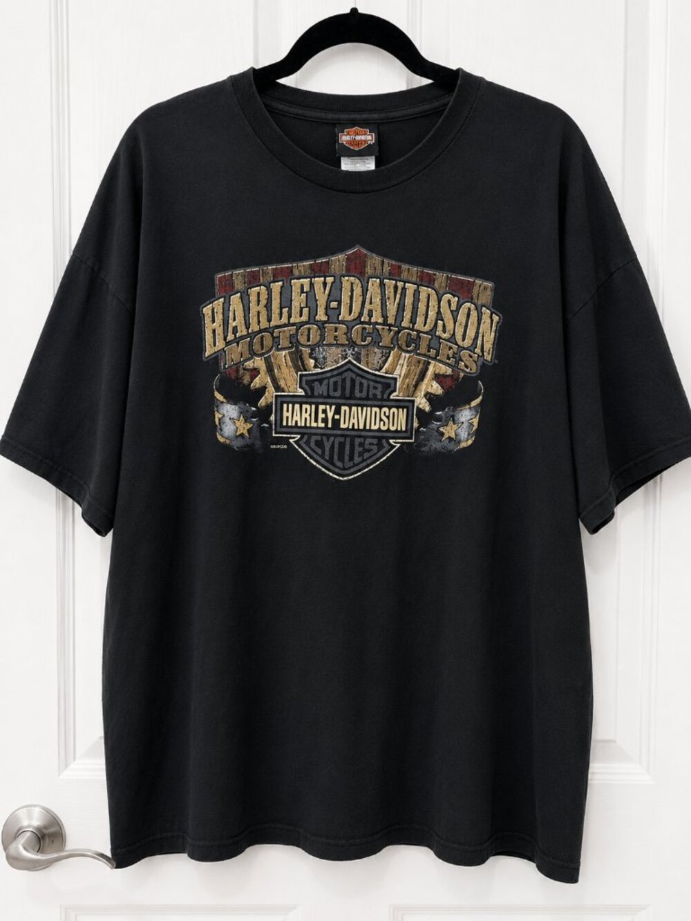 Harley Davidson Cowboy Beaumont Texas Men’s 3XL Dealer Graphic Tee Made USA